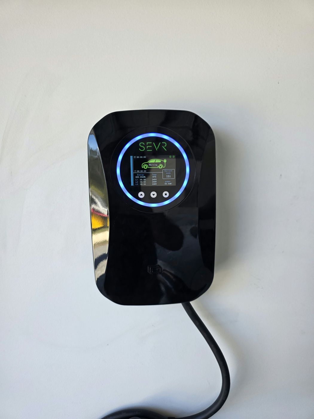 E Series wall charger with display installed in Brisbane